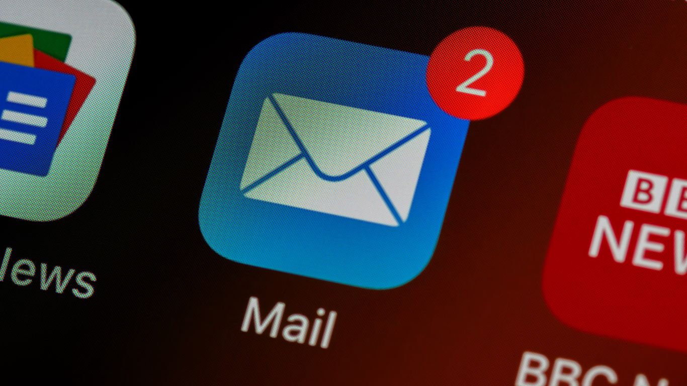 A screenshot of the email app icon on an iPhone