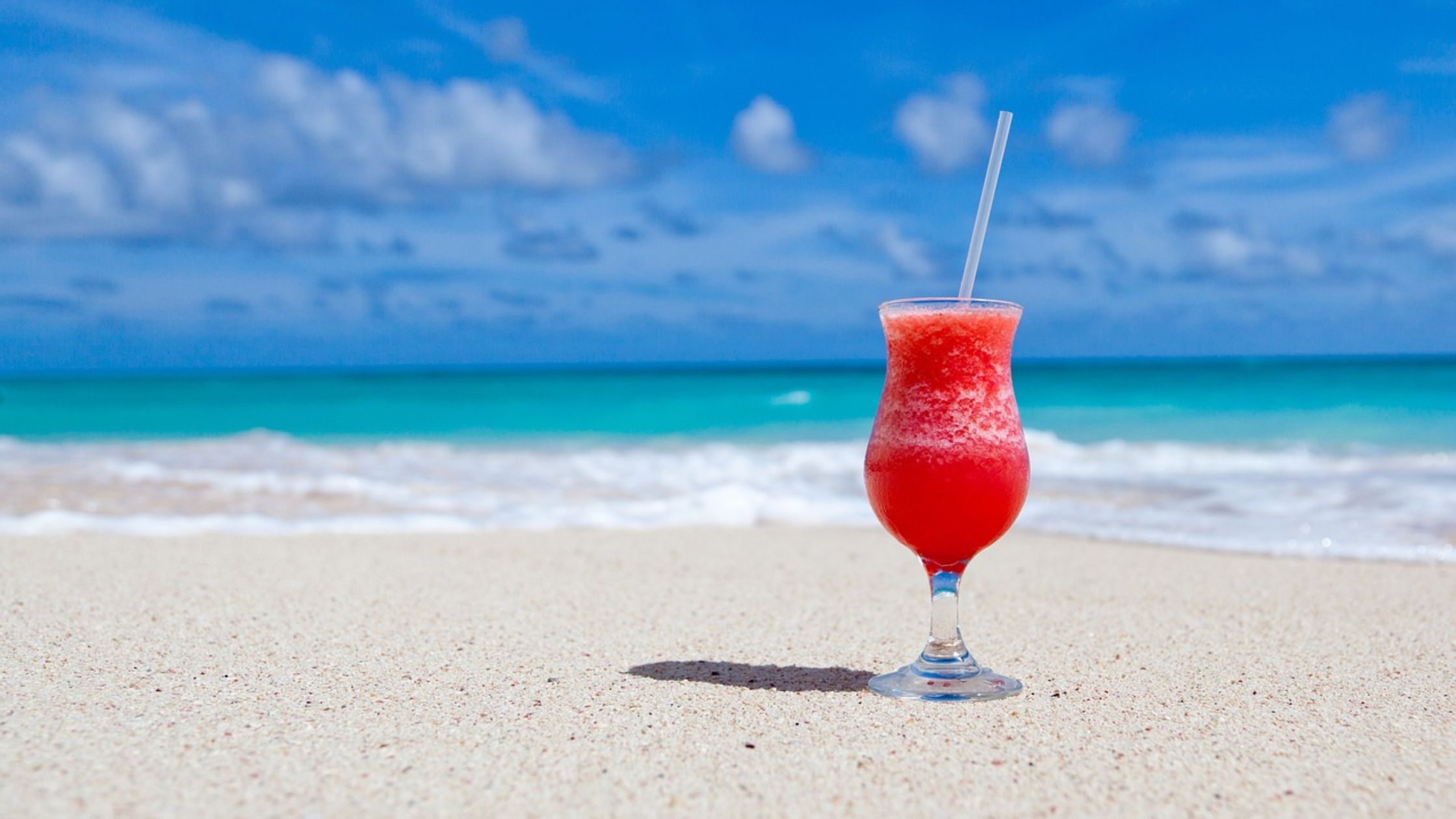 A drink on the ocean - very tropical