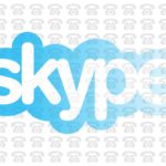 A white slide with a lot of little phones on the background. They are faded. In the middle, there is the old Skype logo, fading, as if it was about to disappear.