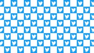 A pattern full of little Twitter.now logos.