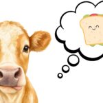 A cow thinking of a sandwich, because this article is about the Best way to microwave a sandwich for a cow and not about SEO and ranking.
